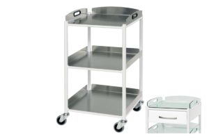 Dressing Trolley - 46cm - 3 Stainless Steel Trays