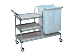 Linen Trolley - 3 Removable Shelves - 1 Linen Bag