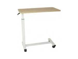Overbed Table - Adjustable - Wooden with Epoxy Coated Frame