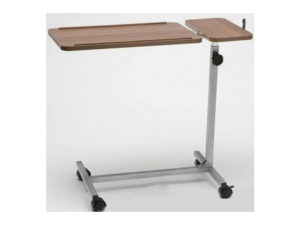 Overbed Table - Adjustable - Wooden with Steel Frame